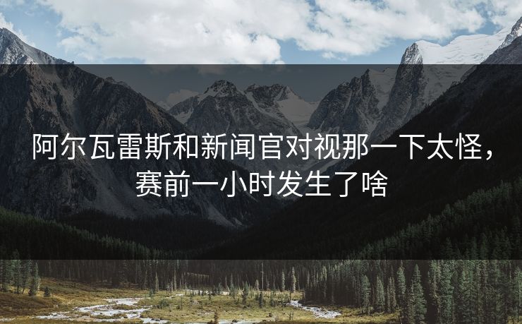 阿尔瓦雷斯和新闻官对视那一下太怪，赛前一小时发生了啥