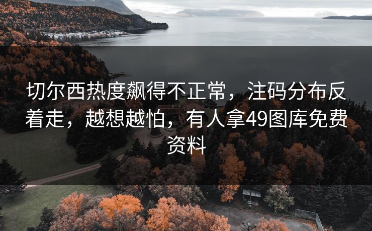 切尔西热度飙得不正常，注码分布反着走，越想越怕，有人拿49图库免费资料